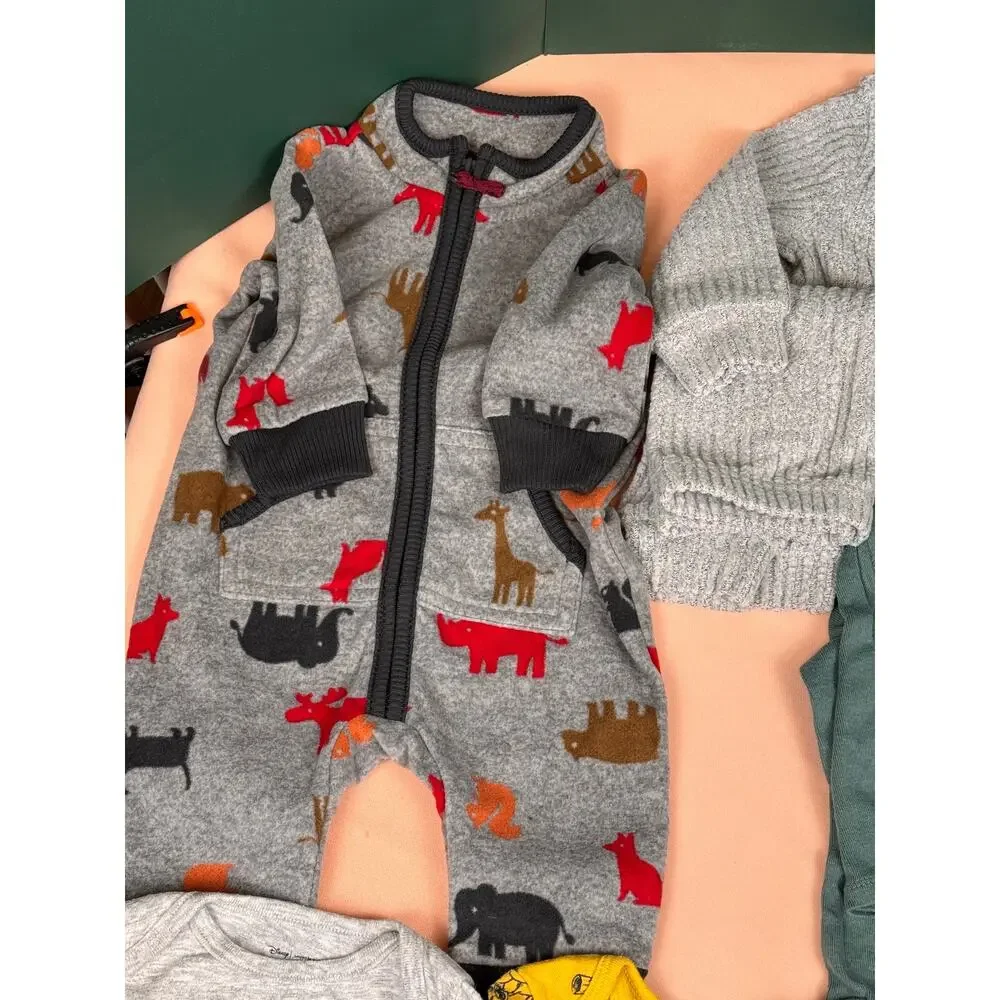Baby Boy 0–3M Fall/Winter Clothing Lot – Carter’s, Roots, Disney & More – #179